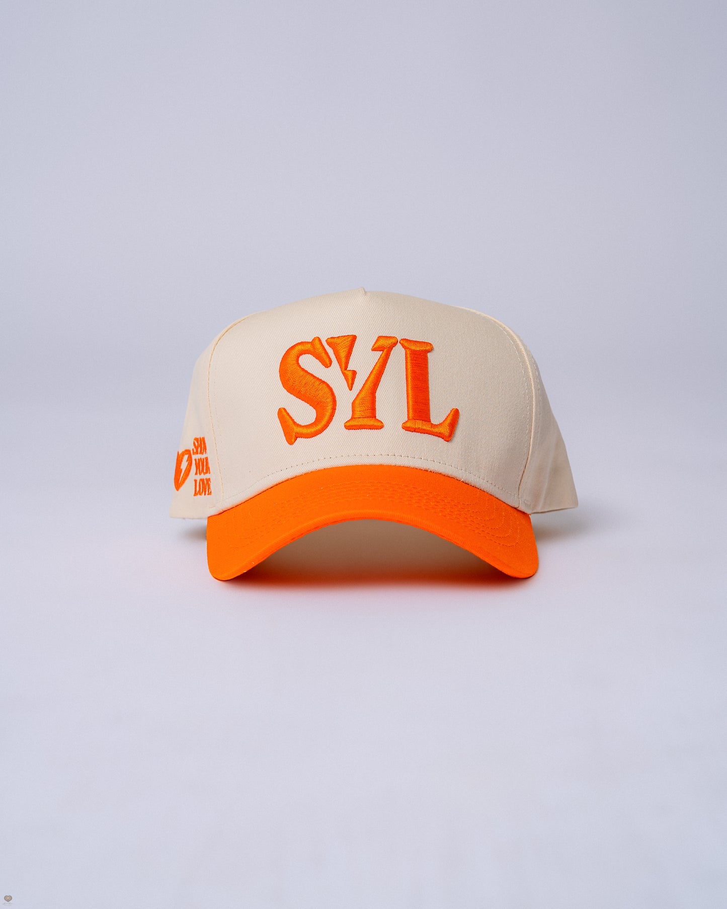 Beige & Orange Trucker Hat