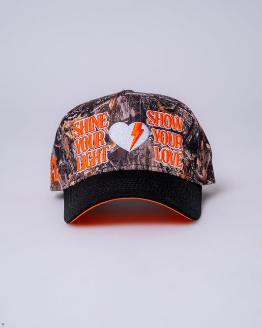 Camo & Orange Trucker Hat