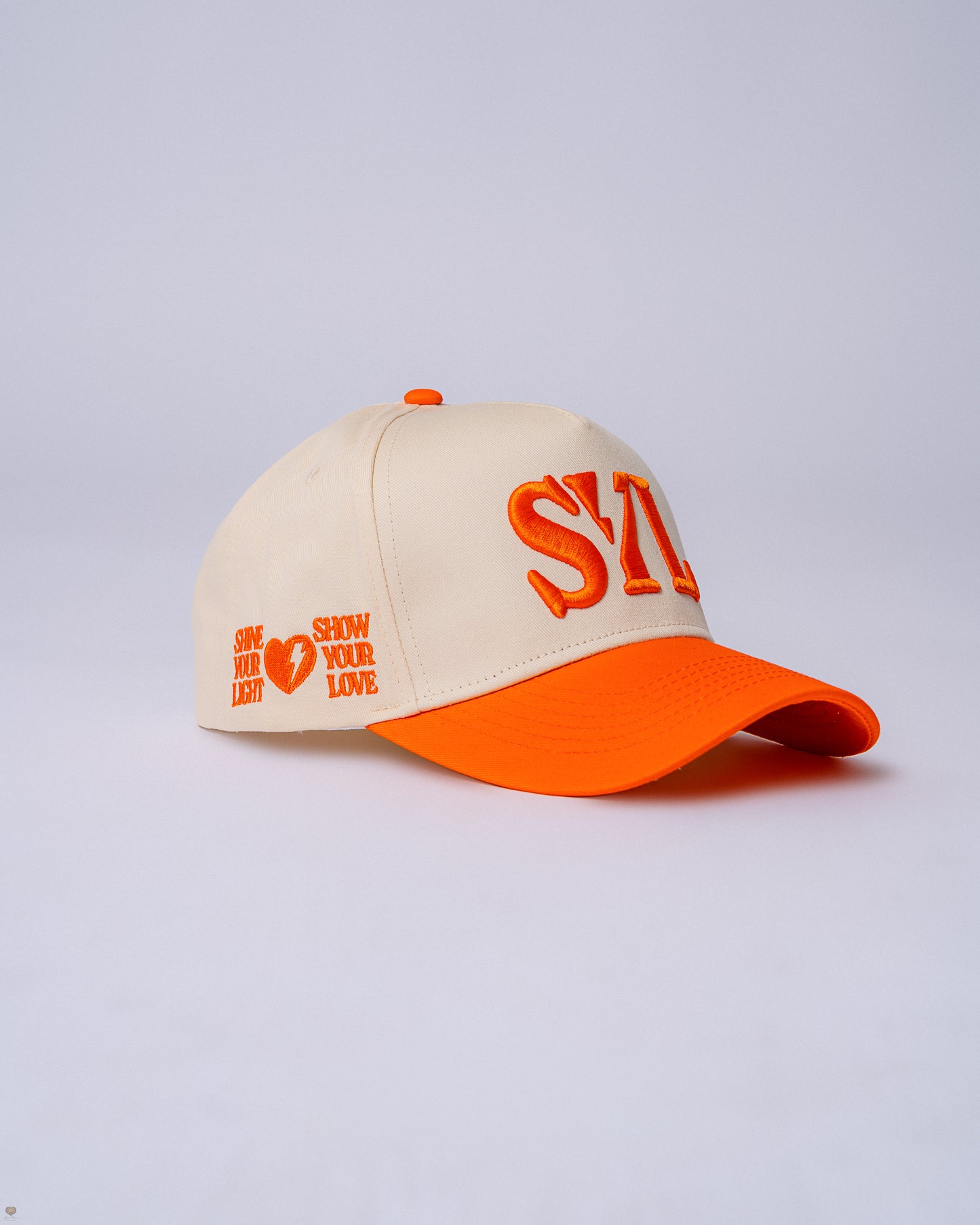 Beige & Orange Trucker Hat